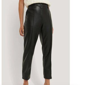 PU High Rise Cropped Pants